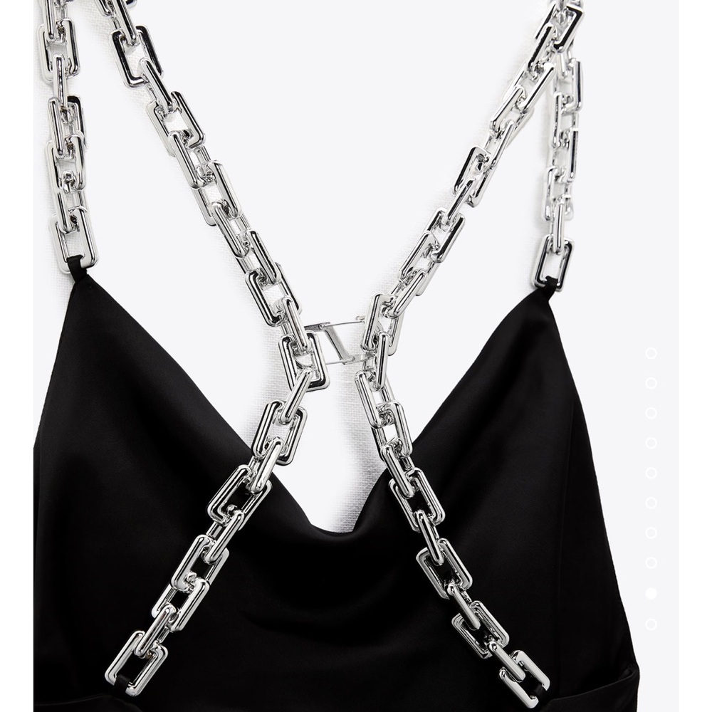 Zara chain satin effect dress - Picture 9 of 9
